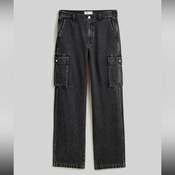 Madewell Low-Slung Straight Cargo Jeans in Ranney Wash - Picture 5 of 6